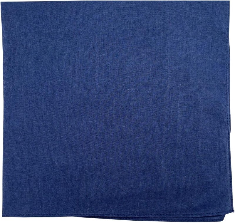 MD Style 100% Cotton Solid Color Bandana for Men & Women 22" x 22" Handkerchief Headband Scarf - Image 1